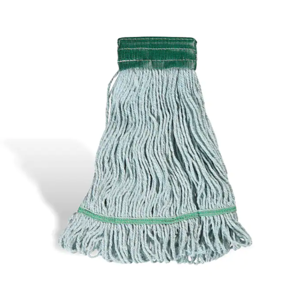 Coastwide Professional™ Looped-End Wet Mop Head, Medium, Recycled PET Cotton Blend, 5 Headband, Blue (CW57753)(2)